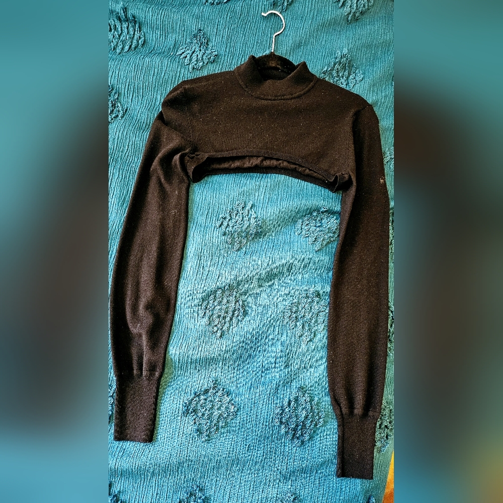 Vera Wang Elegant Black Knit Bolero Shrug